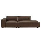Modway Restore 2-Piece Vegan Leather Modular Loveseat - EEI-7426