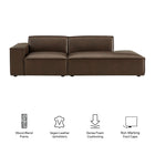 Modway Restore 2-Piece Vegan Leather Modular Loveseat - EEI-7426