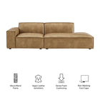 Modway Restore 2-Piece Vegan Leather Modular Loveseat - EEI-7426