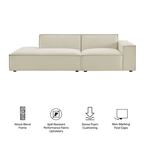 Modway Restore 2-Piece Performance Fabric Upholstered Modular Loveseat - EEI-7427