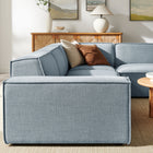 Modway Restore 4-Piece Performance Fabric Upholstered Modular L-Shaped Sofa - EEI-7429