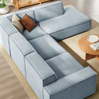 Modway Restore 4-Piece Performance Fabric Upholstered Modular L-Shaped Sofa - EEI-7429