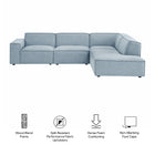Modway Restore 4-Piece Performance Fabric Upholstered Modular L-Shaped Sofa - EEI-7429