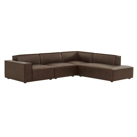 Modway Restore 4-Piece Vegan Leather Modular L-Shaped Sofa - EEI-7430