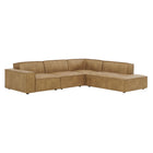 Modway Restore 4-Piece Vegan Leather Modular L-Shaped Sofa - EEI-7430