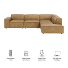 Modway Restore 4-Piece Vegan Leather Modular L-Shaped Sofa - EEI-7430