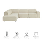 Modway Restore 4-Piece Performance Fabric Upholstered Modular L-Shaped Sofa - EEI-7431