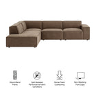 Modway Restore 4-Piece Performance Fabric Upholstered Modular L-Shaped Sofa - EEI-7431