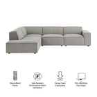 Modway Restore 4-Piece Performance Fabric Upholstered Modular L-Shaped Sofa - EEI-7431