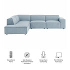 Modway Restore 4-Piece Performance Fabric Upholstered Modular L-Shaped Sofa - EEI-7431