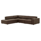 Modway Restore 4-Piece Vegan Leather Modular L-Shaped Sofa - EEI-7432