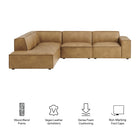 Modway Restore 4-Piece Vegan Leather Modular L-Shaped Sofa - EEI-7432