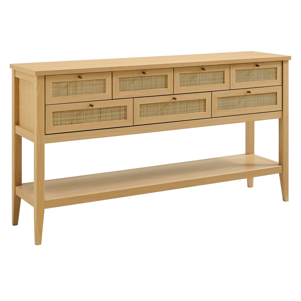 Modway Soma 62 Inch Rattan Console Table  