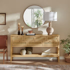Modway Soma 62 Inch Rattan Console Table