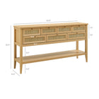 Modway Soma 62 Inch Rattan Console Table