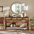 Modway Soma 62 Inch Rattan Console Table