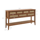 Modway Soma 62 Inch Rattan Console Table