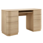 Modway Mirae 55" 6-Drawer Curved Office Desk  