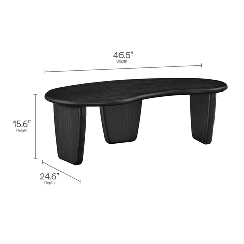 Modway Vetra Kidney-Shaped Free Coffee Table  