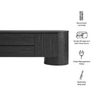 Modway Duval 71 Inch Oval TV Cabinet