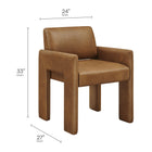 Modway Daven Vegan Leather Dining Armchair