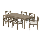Modway Northlake 7-Piece Outdoor Patio Teak Wood Dining Set  