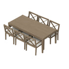 Modway Northlake 7-Piece Outdoor Patio Teak Wood Dining Set