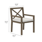 Modway Northlake 7-Piece Outdoor Patio Teak Wood Dining Set