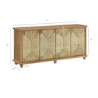 Modway Marola 71 Inch Oak Wood Seagrass Sideboard