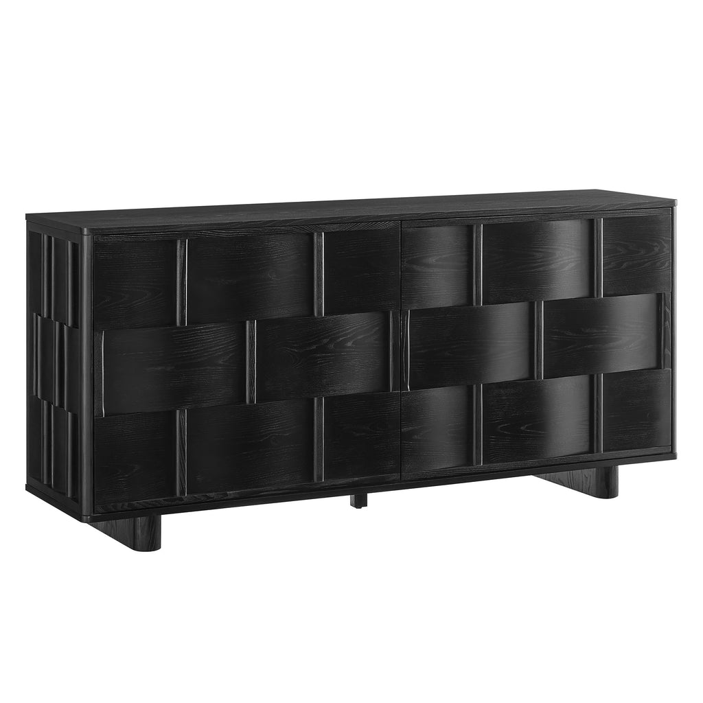 Modway Foundry 71" Woven Design Buffet Storage Cabinet