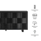Modway Foundry 71" Woven Design Buffet Storage Cabinet