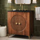 Modway Vernon 30" Fluted Wood Vanity Cabinet Without Sink