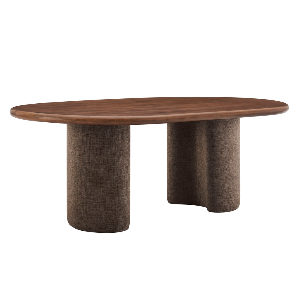 Modway Enric 84 Inch Mango Wood Oval Dining Table
