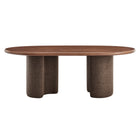 Modway Enric 84 Inch Mango Wood Oval Dining Table