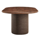 Modway Enric 84 Inch Mango Wood Oval Dining Table