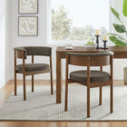 Modway Clea Curved Upholstered Dining Chairs Set Of 2