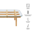Modway Isby 35 Inch Tempered Glass Coffee Table