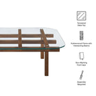 Modway Isby 35 Inch Tempered Glass Coffee Table