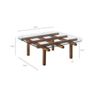 Modway Isby 35 Inch Tempered Glass Coffee Table