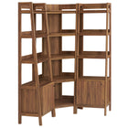Modway Bixby 3-piece Corner Bookshelf Set with Narrow Bookshelves  
