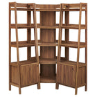Modway Bixby 3-piece Corner Bookshelf Set with Narrow Bookshelves