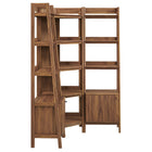 Modway Bixby 3-piece Corner Bookshelf Set with Narrow Bookshelves