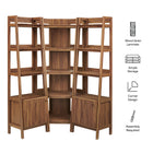 Modway Bixby 3-piece Corner Bookshelf Set with Narrow Bookshelves