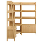 Modway Bixby 3-Piece Corner Bookshelf Set with Wide Bookshelves