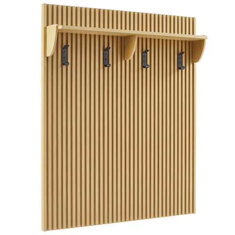 Modway Render Fluted Coat Rack Panel With Shelf  