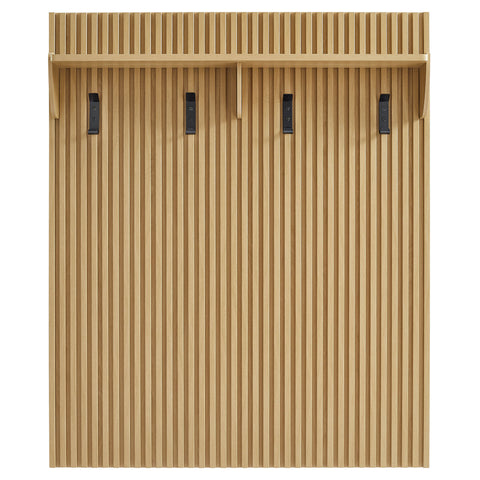 Modway Render Fluted Coat Rack Panel With Shelf  