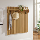 Modway Render Fluted Coat Rack Panel With Shelf