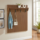 Modway Render Fluted Coat Rack Panel With Shelf