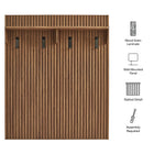 Modway Render Fluted Coat Rack Panel With Shelf