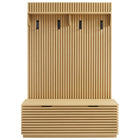 Modway Render Fluted 3-in-1 Hall Tree With Storage Bench and Coat Rack